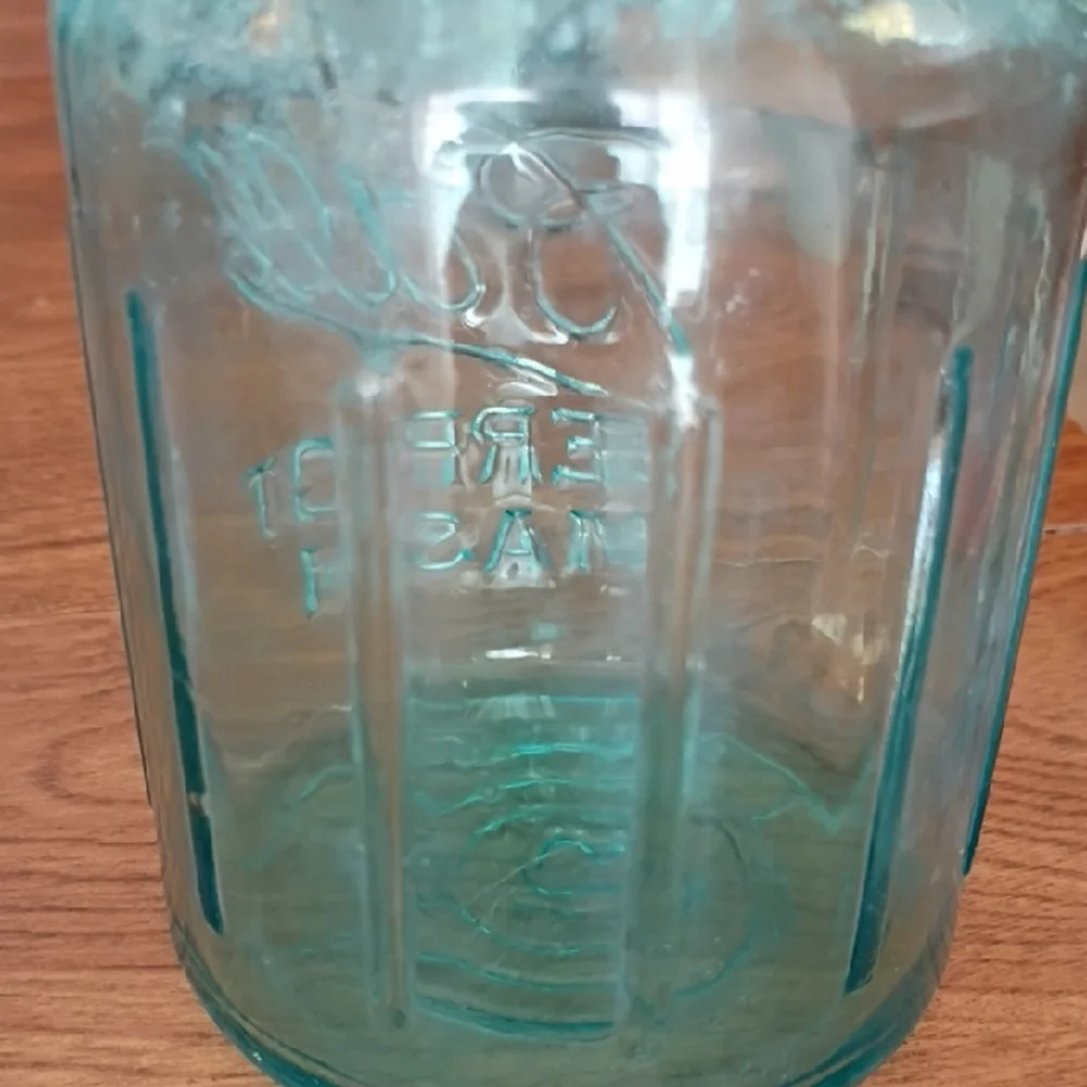 Ball Perfect Mason Jar #0 Aqua Pint Size Vintage